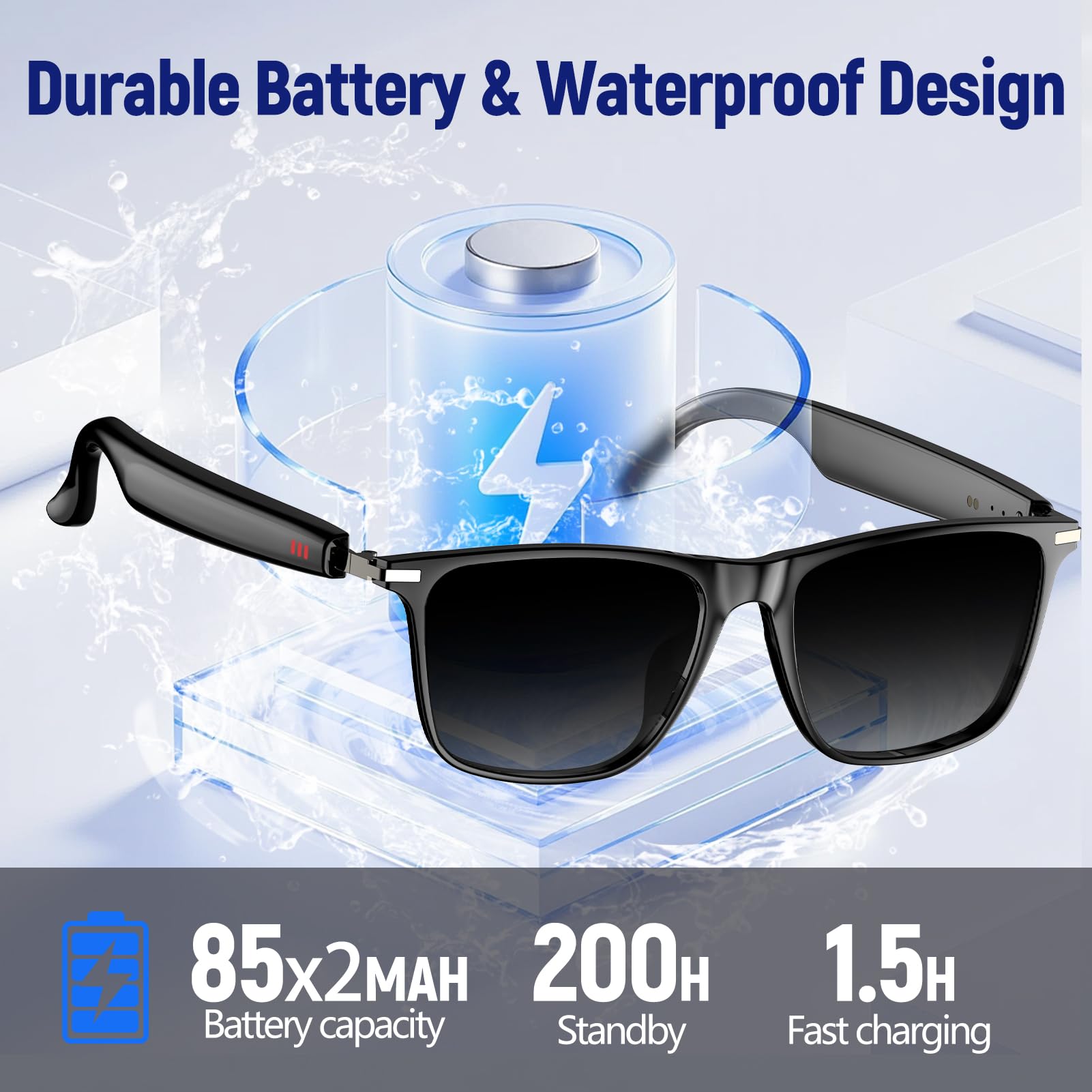 PEJE AI Smart Glasses with ChatGPT, Bluetooth GlassesTranslation
