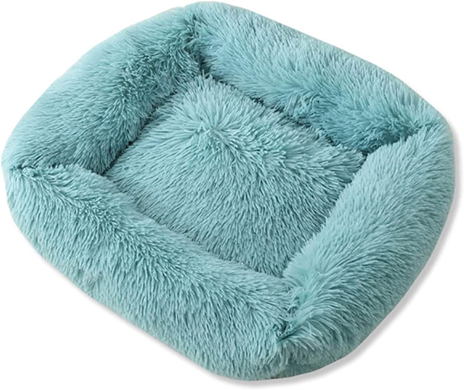 review Pet Bed Long Plush Dog Bed Anti Slip Warm Winter Puppy Cushion Mat Pet Supplies for Small Large Dog Couch Dog Bed (Color : Red, Size : S 43X35cm)