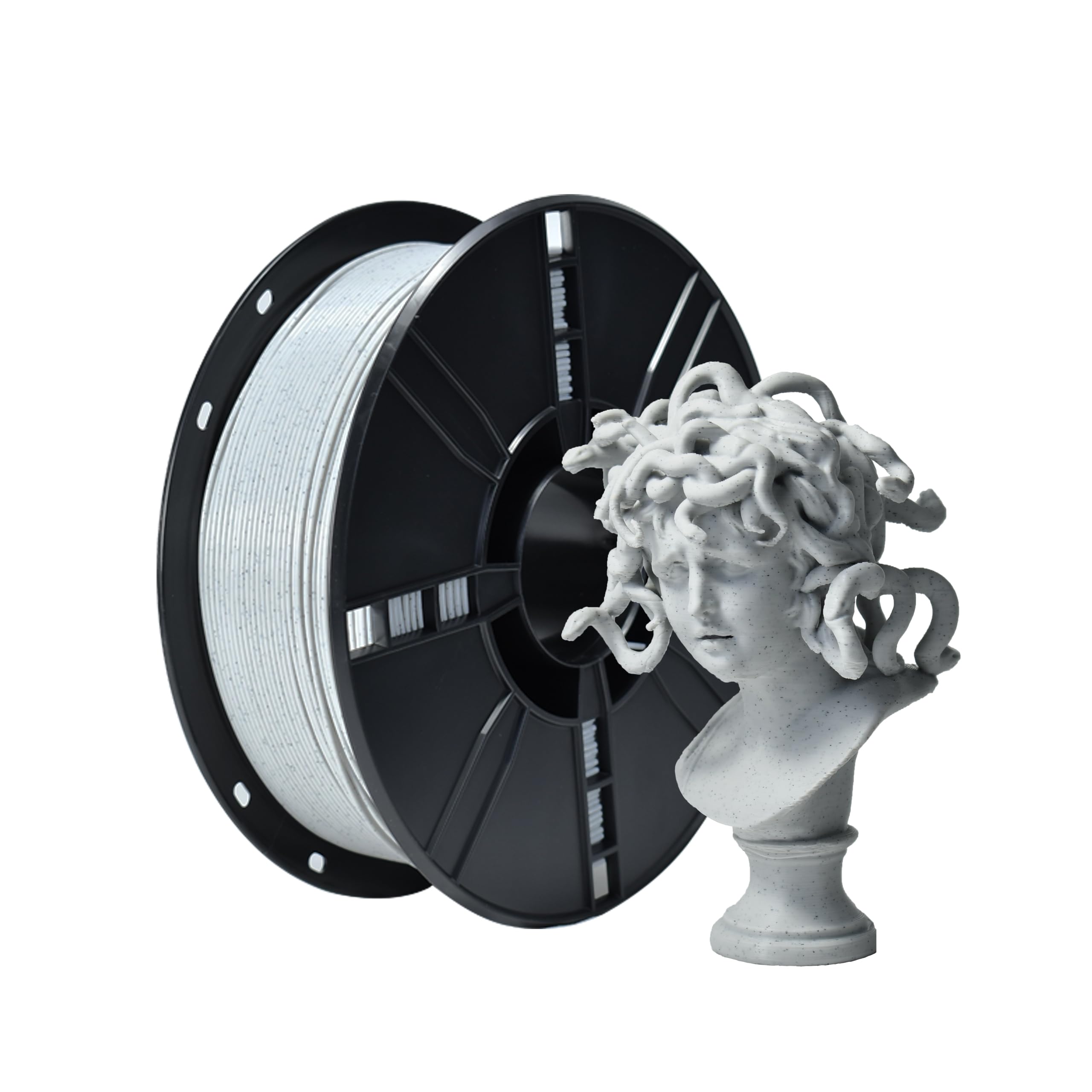 iBOSS Matte PLA Plus Filament 1.75mm Marble Gray, Matte PLA PRO 3D Printer Filament 1kg, 1.75+/-0.02mm PLA Filament Marble Fits for Most FDM 3D Printers.