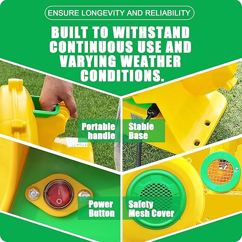 Miniatura 5 de Soplador de aire para inflables, soplador de casa de rebote de 1100 W, 1.5 HP, soplador inflable comercial para casa de rebote, puente, toboganes de