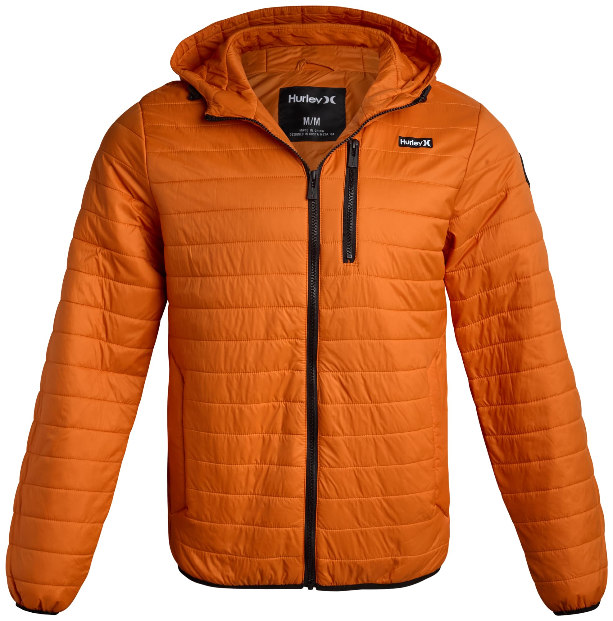 Hurley Mens Puffer Jacket - Lightweight Packable Insulated Winter Coat for Men - Weather Resistant Quilted Outdoor Jacket