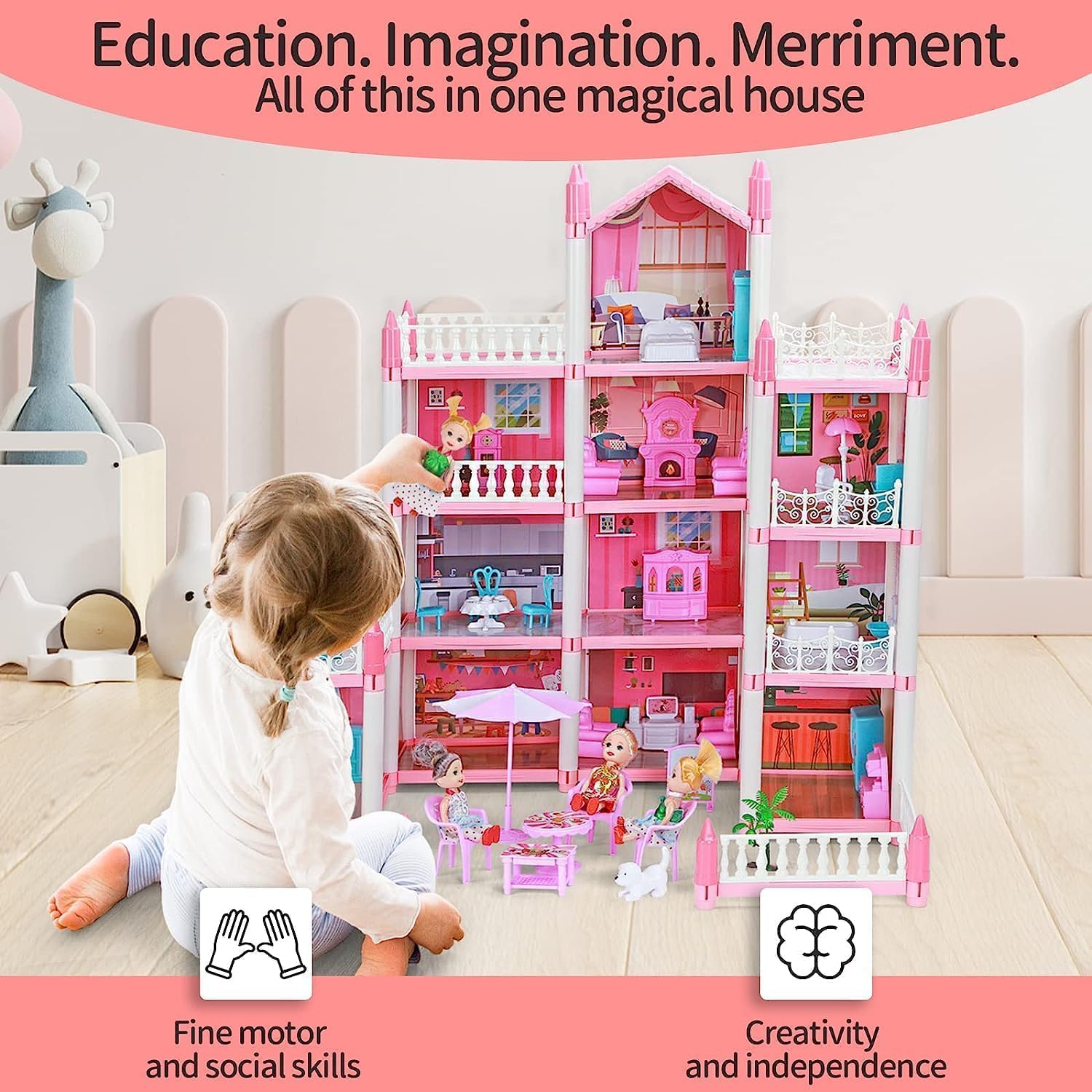 Qbitz Princess Dollhouse - 4 Story Dream House -7 Qbitz Princess Dollhouse - 4 Story Dream House -7