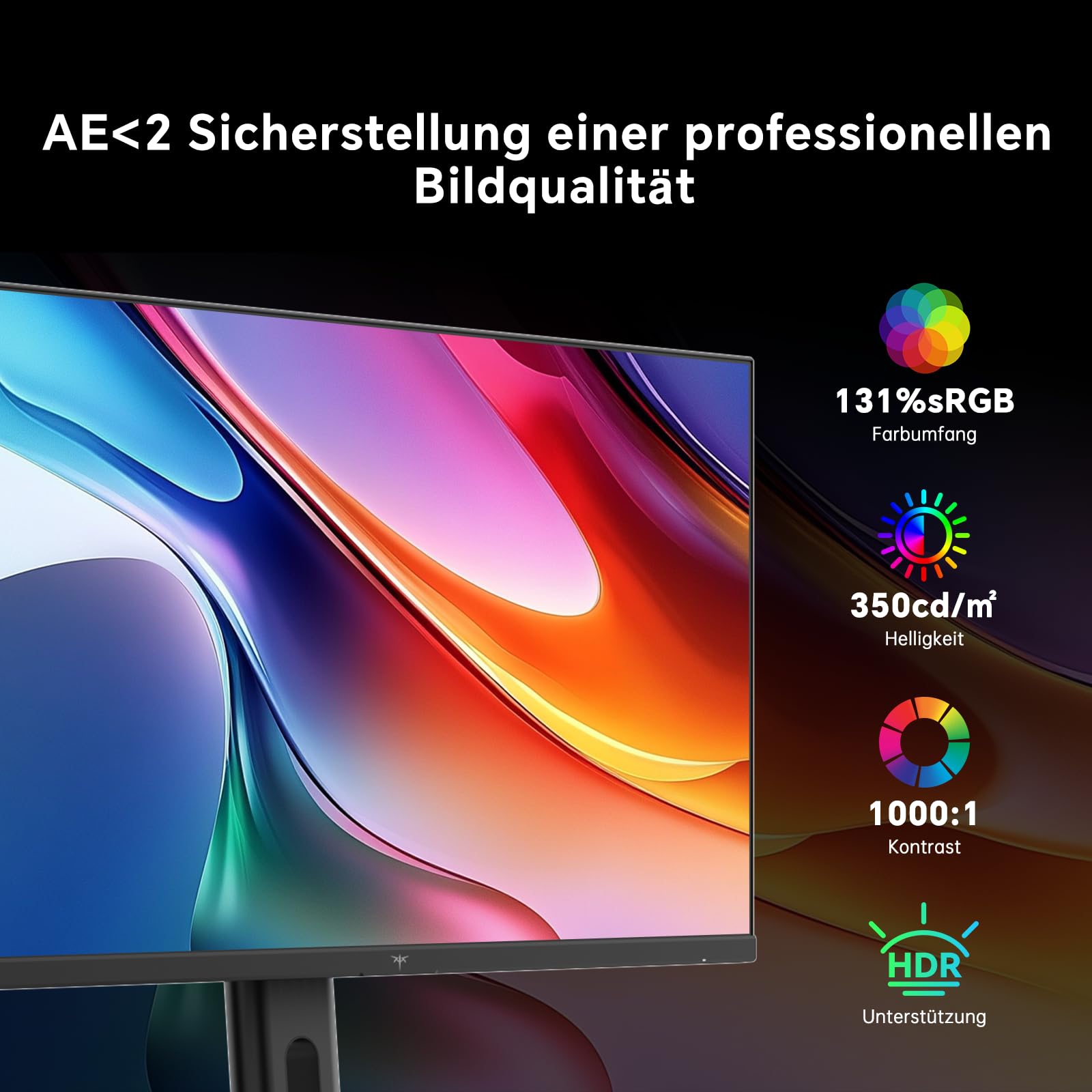 KTC 27 Zoll Gaming Monitor, FHD 1920×1080, 240Hz, Fast IPS, 1ms MPRT, Adaptive Sync, HDR10, 350 cd/m², 99% sRGB, 97% DCI-P3, ΔE<2, Höhenverstellbar, Pivot, VESA, H27F7