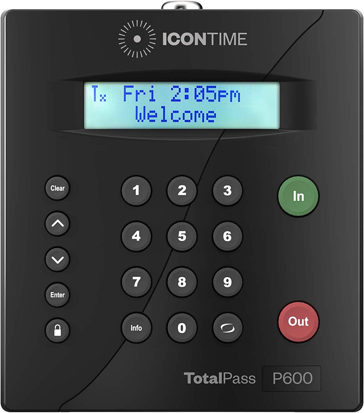 TotalPass P600 Employee Time Clock | Made in USA| Ready to Use Out-of-The-Box | Manage Timecards via USB, Network, Wi-Fi or Web| Time Clock Entry Options PIN-Keypad, RFID Badge or Web|NO Monthly Fees