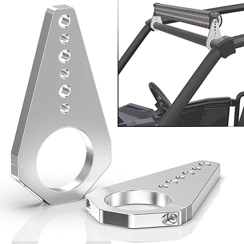 MZS LED Light Bar Mounts, 2" Tube Clamp Mounting Brackets Bullbar Roof Rack Roll Cage Bumper Holders Compatible with ATV UTV Off-Road Truck SUV
