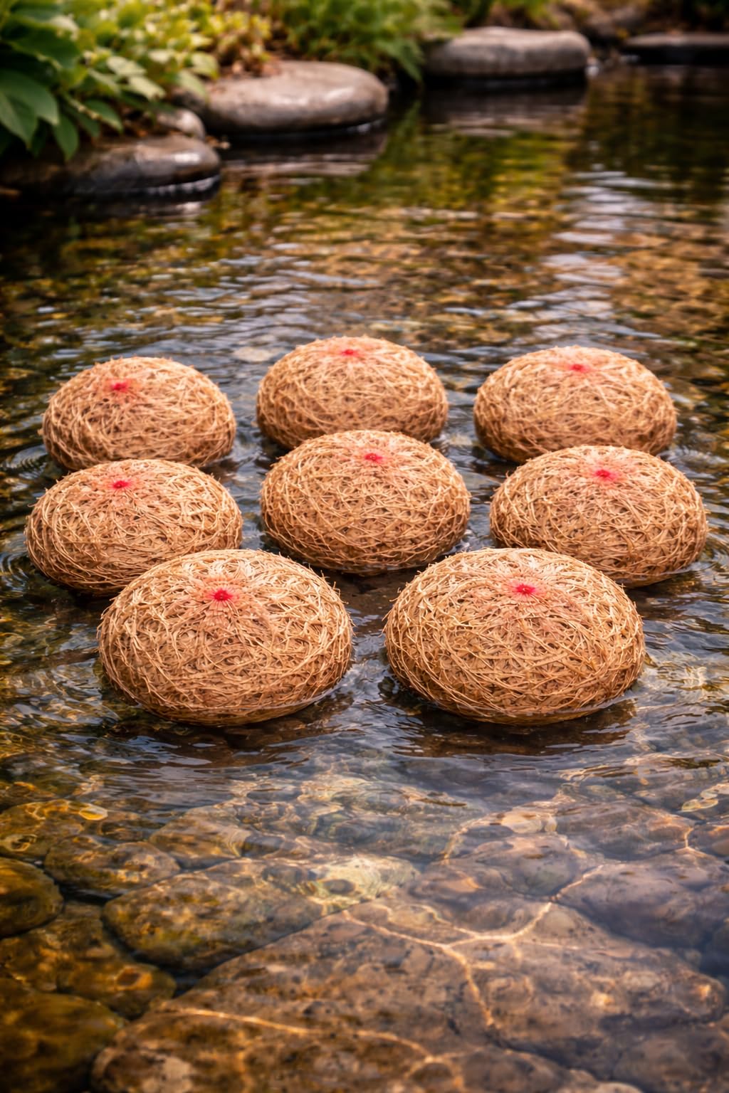 Barley Straw Balls for Ponds, Natural Algae Control, Chemical-Free, Safe for Fish and Wildlife (12)