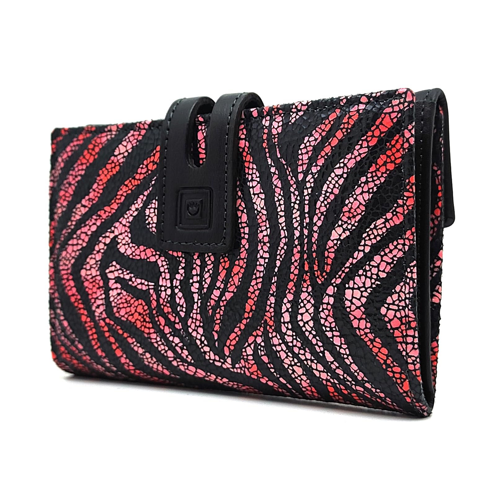 Cartera de Mujer en Piel Mediana - Hecho a Mano - RFID - 38714 Burdeos