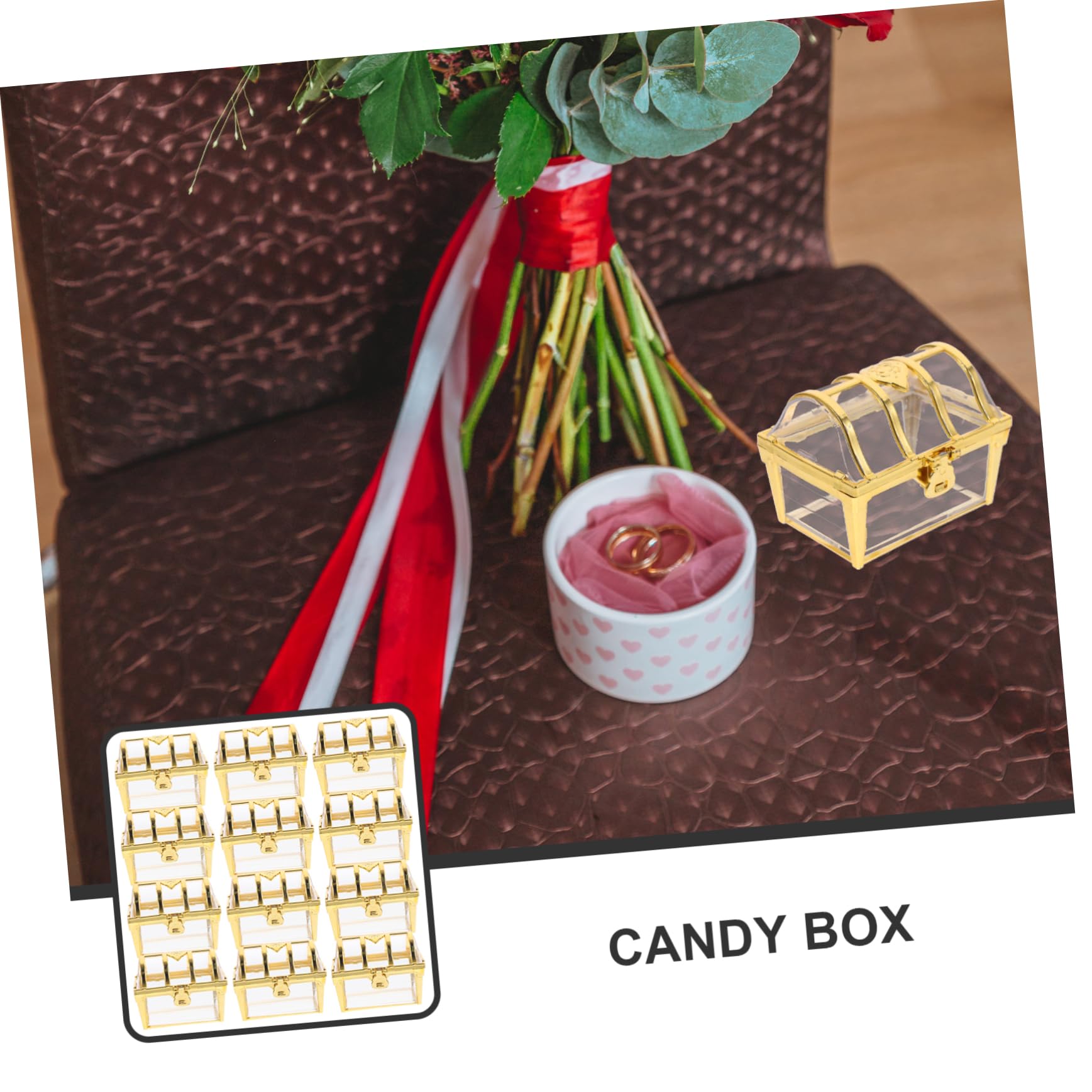 Cabilock 5 Set Di Scatole Di Caramelle E Cioccolatini Per Bomboniere Per Matrimoni Feste Dolcetti Piccoli Oggetti Artigianali 12 Pezzi * 5