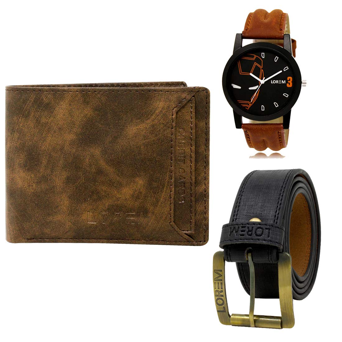 Brown Watch-Wallet and Belt Combo for Men-WL04-LR04-BL01-image-7