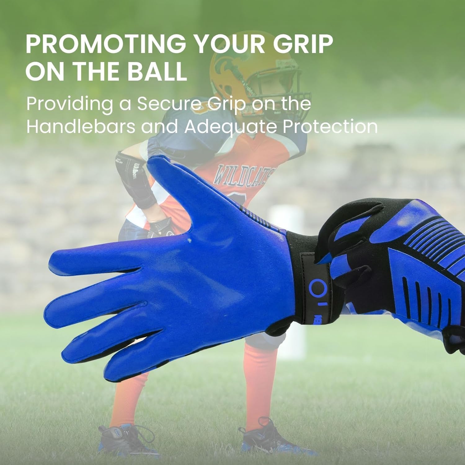 FINGER TEN American Football Gloves Handschuhe Fußball Empfangshandschuhe für Jugendliche Upgrade Atmungsaktive Flexible Empfangshandschuhe Geschenk für Kinder Jungen Mädchen