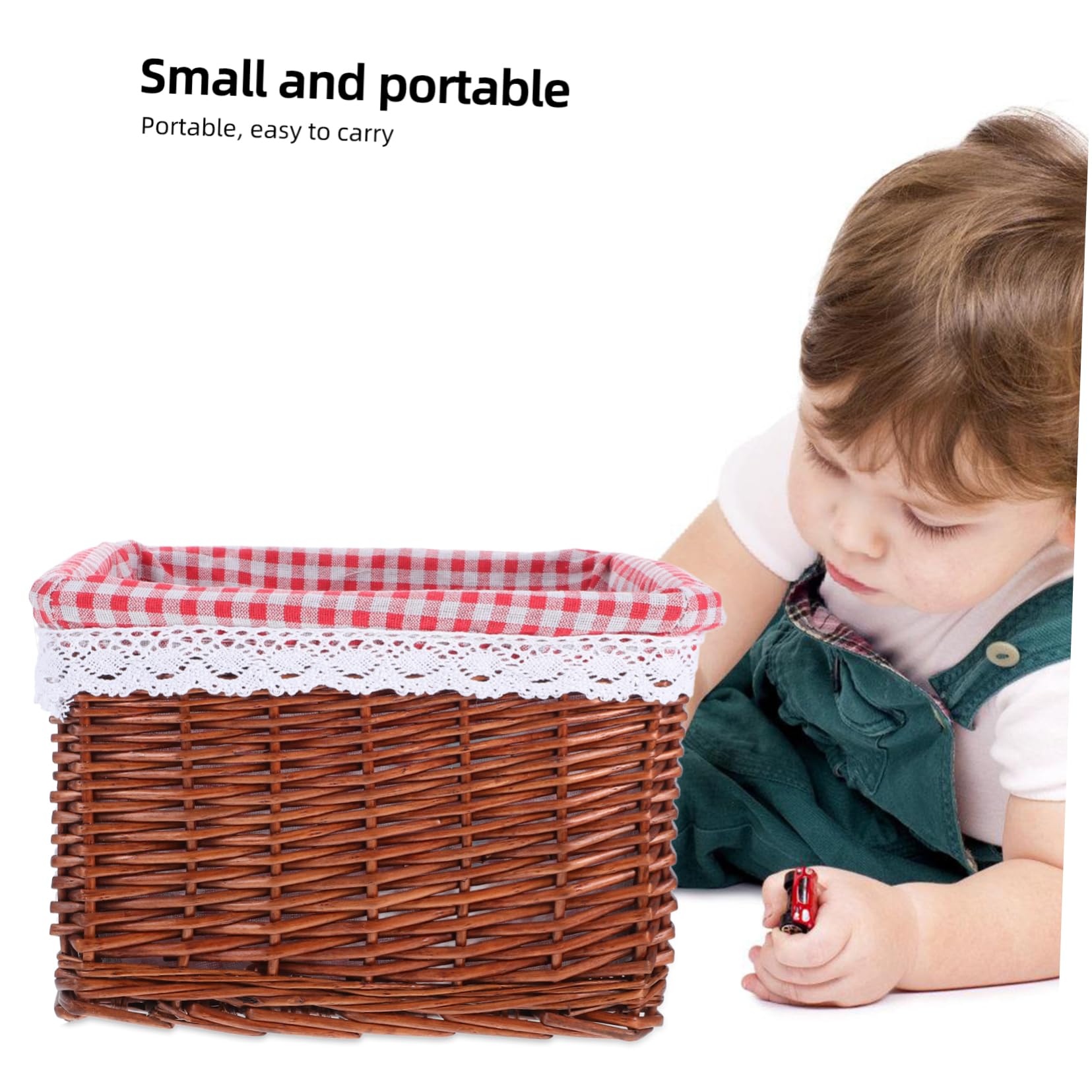 Cesta de Almacenaje Tejida Cuadrada de Mimbre para Hogar | Forma de Cubo, Estilo Natural, para Ropa y Juguetes, Diseño Sencillo para Ordenar y Ahorrar Espacio