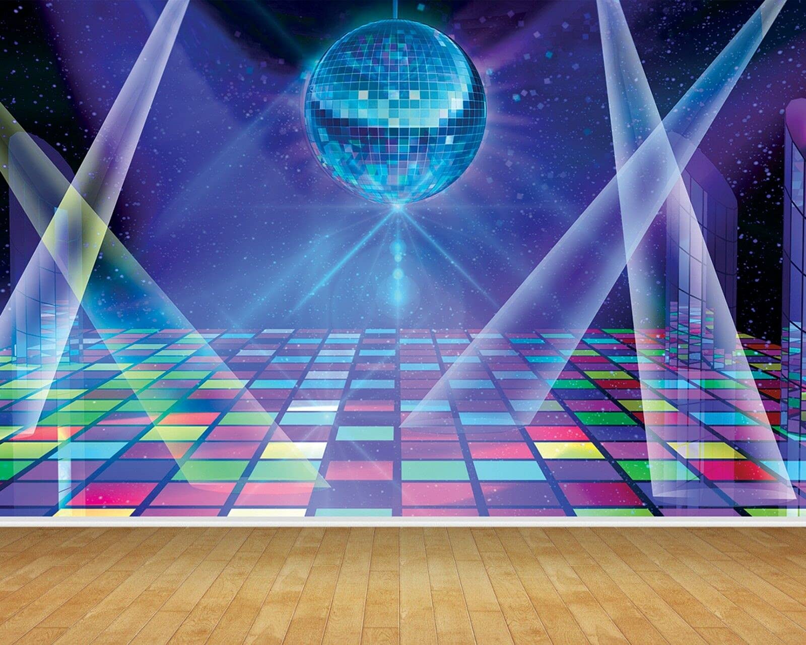 Disco Dance Floor V101 Wall Bespoke Wall Paper Wall Background BACKDROP Scene Setter LARGE Adhesive Sealed Vinyl 2m high x 2.7m wide MAKES IMPACT