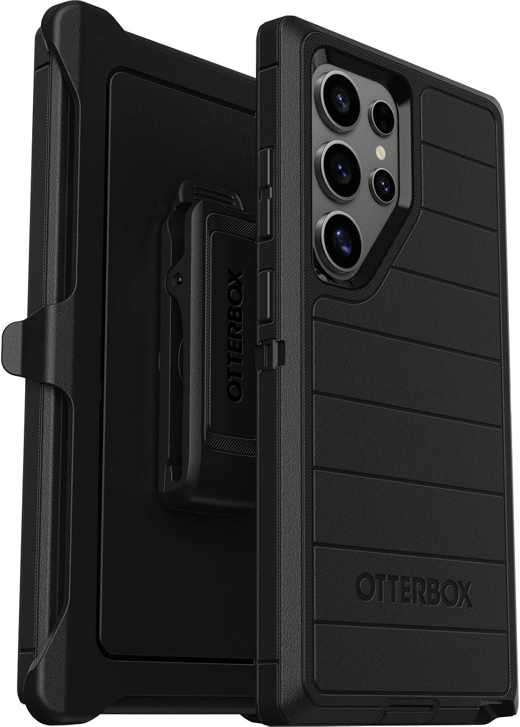 OtterBox Samsung Galaxy S24 Ultra Defender Series Pro Case - BLACK, Rugged & Durable, with Port Protection, includes Holster Clip Kickstand
