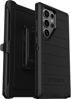 OtterBox Samsung Galaxy S24 Ultra Defender Series Pro Case - Black, Rugged & Durable, with Port Protection, Includes Holster Clip Kickstand
