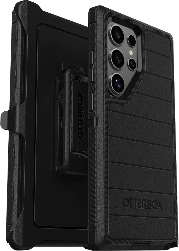 Otterbox Samsung Galaxy S24 Ultra Defender Series Pro Case - Black, Rugged & Durable, with Port Protection, Includes Holster Clip Kickstand