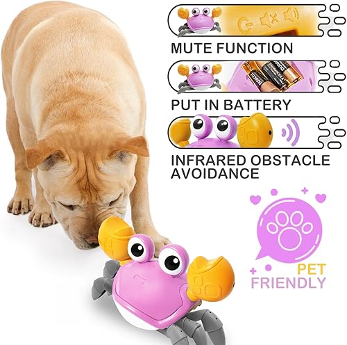 Miniatura 3 de Juguete para bebé de cangrejo para gatear, juguete avanzado de cangrejo infrarrojo con música, juguete para bebés de cangrejo bailarín para bebés,