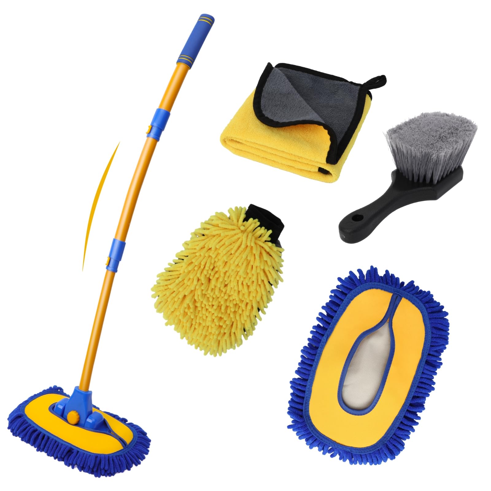 Curved Car Wash Brush Kit - Easy Car Cleaning -8