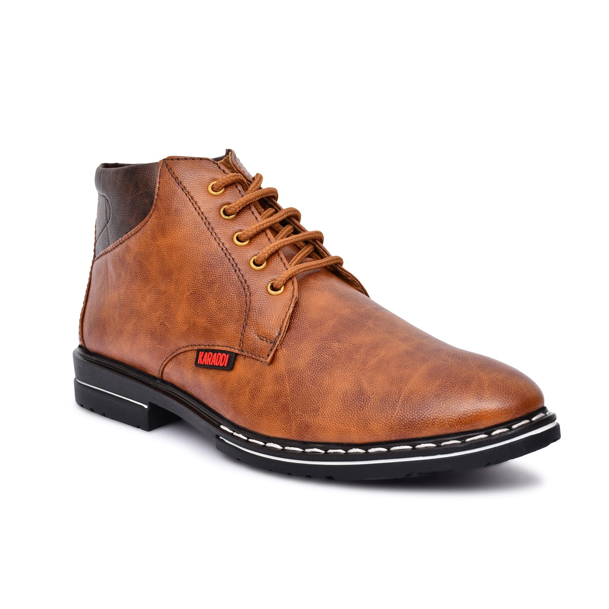 Karaddi 6042 Hand Stitched Mens High Top For Men Lace up Boot For men Suj Boy Outdoor For Men Tan color 6 Uk/Ind (B0BPJWHNTC) Amazon Price History, Amazon Price Tracker