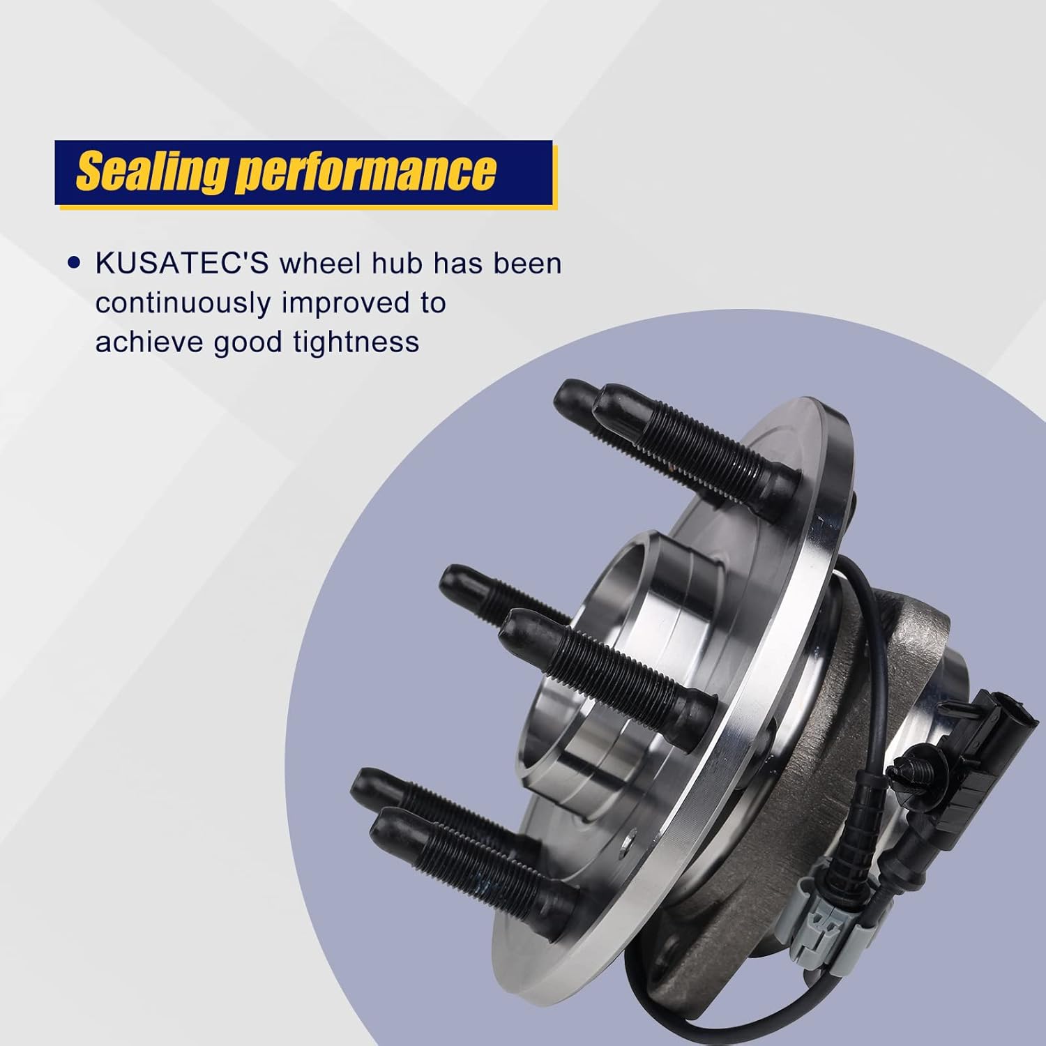 KUSATEC 515096 Front Wheel Bearing and Hub Assembly AWD/4WD Compatible with Cadillac Escalade ESV EXT, for Chevy Avalanche/Silverado Suburban 1500/Tahoe, GMC Sierra 1500 Yukon XL, 6 Lugs w/ABS