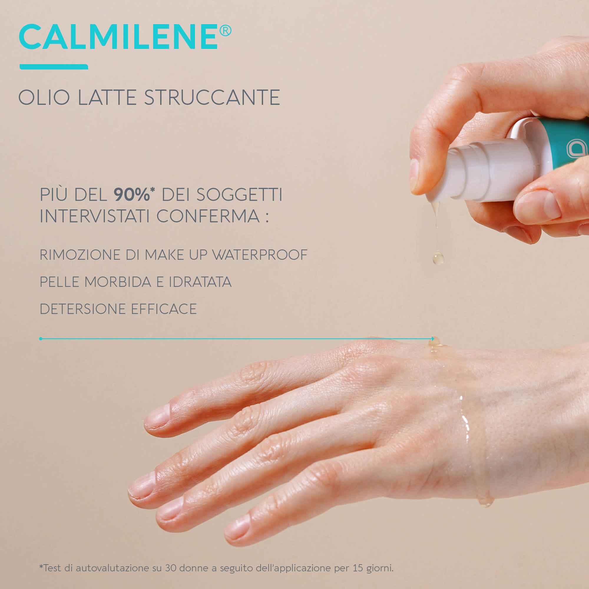 Dermovitamina Calmilene Olio Latte Struccante - Struccante Viso e Occhi - Rimozione Trucco Waterproof - Per Pelli Sensibili - Latte Detergente Viso - Con Vitamina E, Arnica e Calendula - 100ml