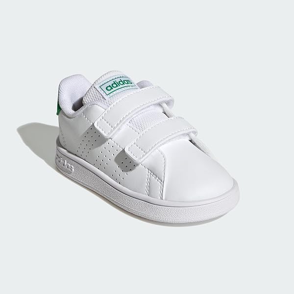 adidas Kids' Advantage Lifestyle Court Double Hook and Loop Shoe - 5