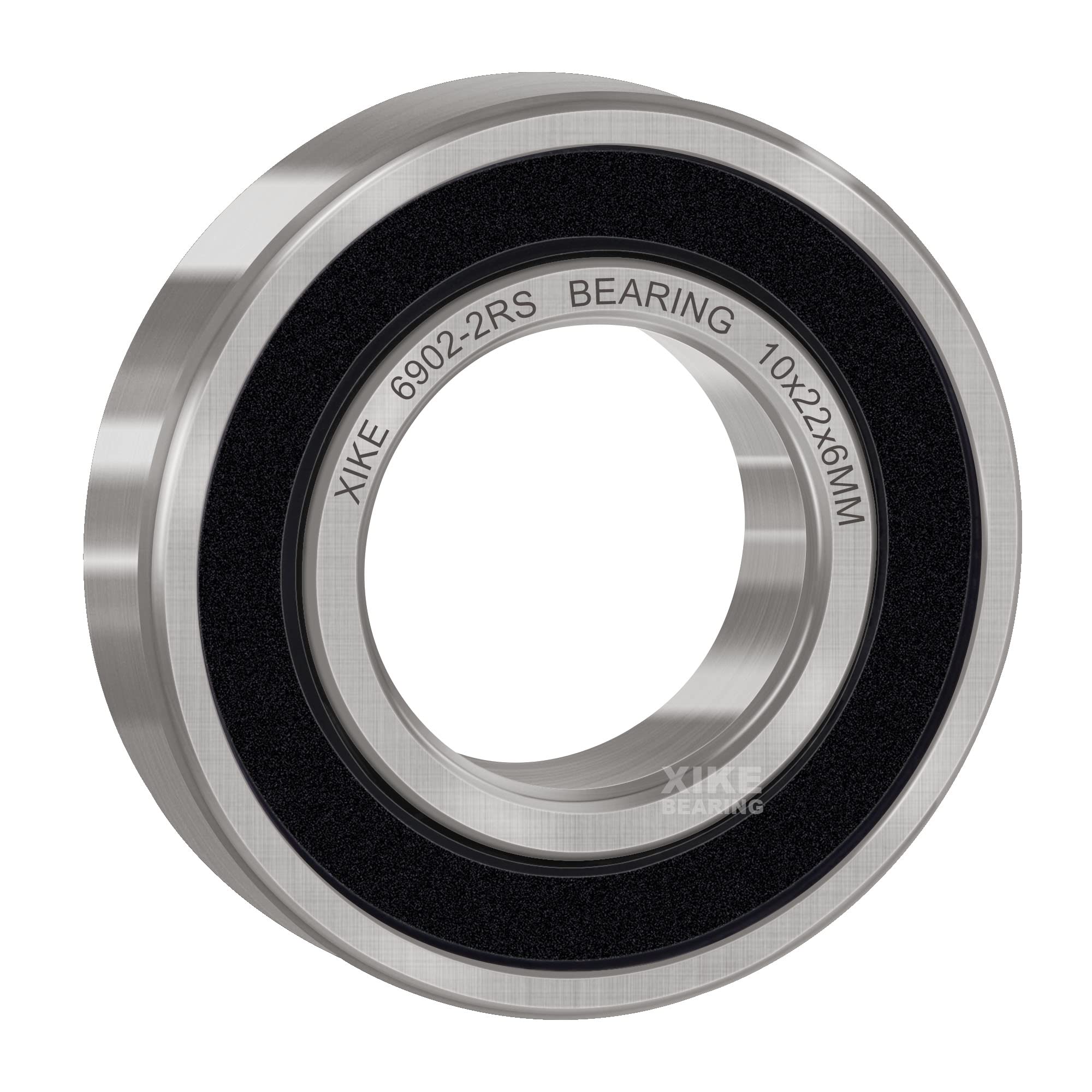 XiKe 6902-2RS Łożyska kulkowe 15x28x7mm Gumowe uszczelnione 6902RS Stal chromowa łożyska kulkowe zwykłe, 4 szt.