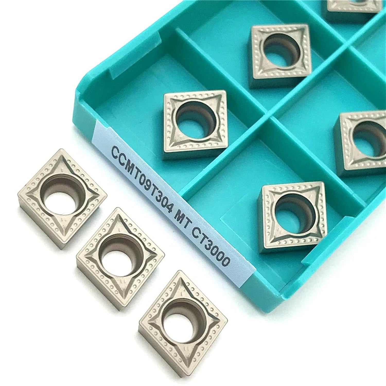 CCMT09T304 MT CT3000/CCMT09T308 MT CT3000 Carbide Turning Inserts, External Turning Tool CNC Lathe Turning Inserts Milling Inserts 10pcs(CCMT09T308 MT CT3000)