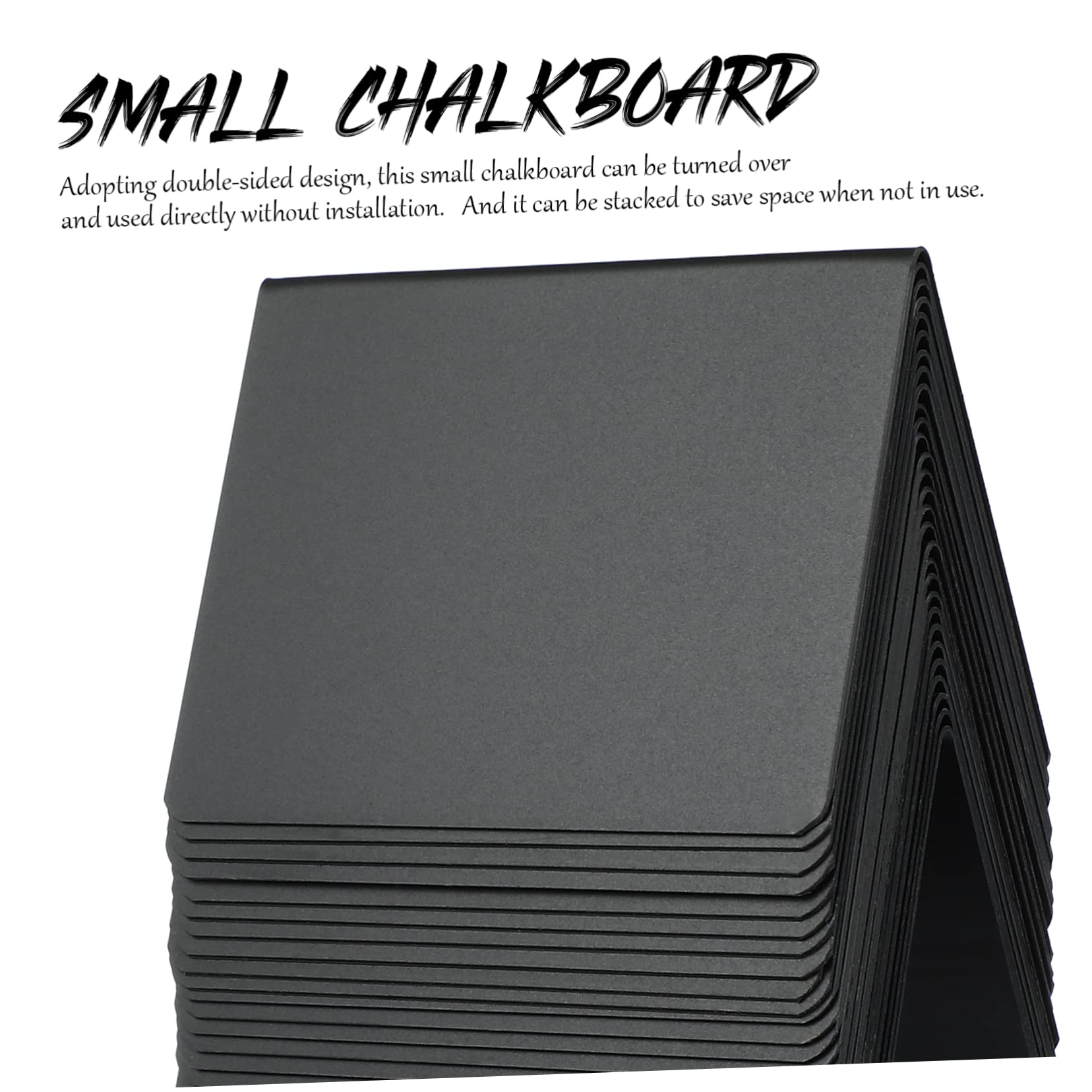 Mini Tableau Noir 30 Pièces en Plastique Double Face Empilable