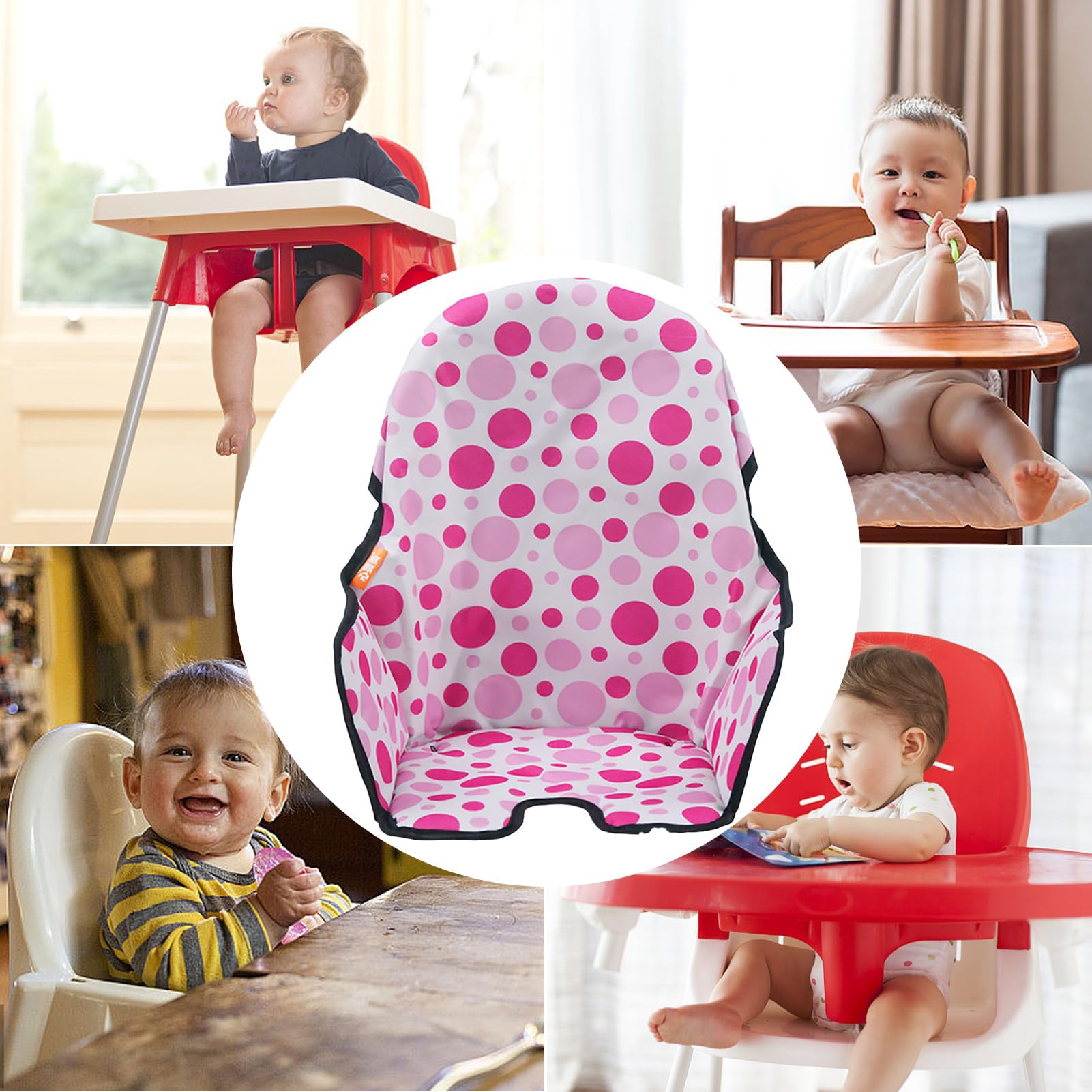 Cuscino Per Seggiolone Pappa - Riduttore Per Seggiolone Pappa - Fodera Per Sedia Da Pranzo Per Bambini - 37x23cm Cuscino Per Seggiolone Pappa Universale - Cuscino Per Seggiolone Ike A