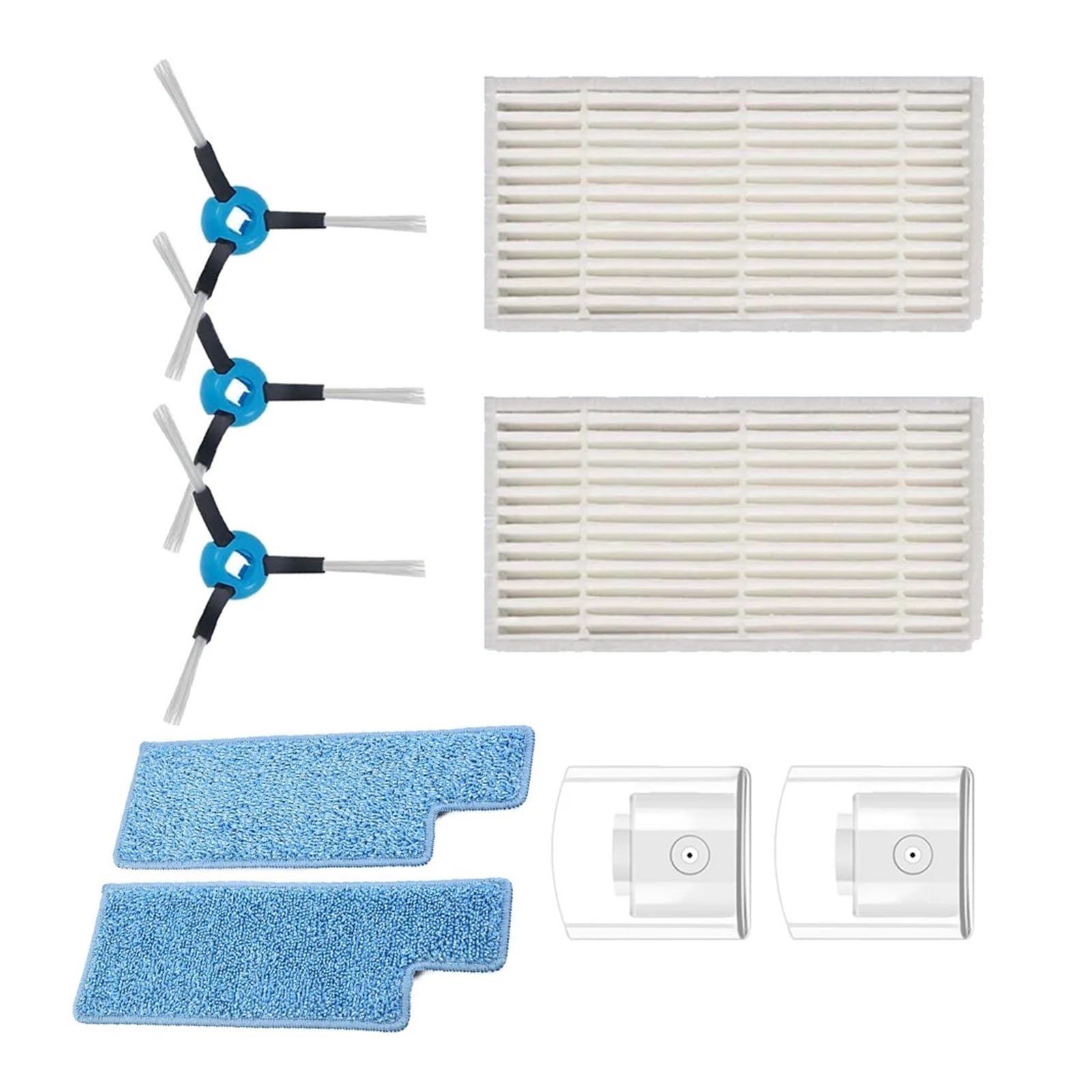 SteFik Kit de Cepillo Lateral con Boquilla pulverizadora for Filtro de aspiradora. Compatible con Accesorios de Robot Aspirador Hobot Legee Serie 669/668