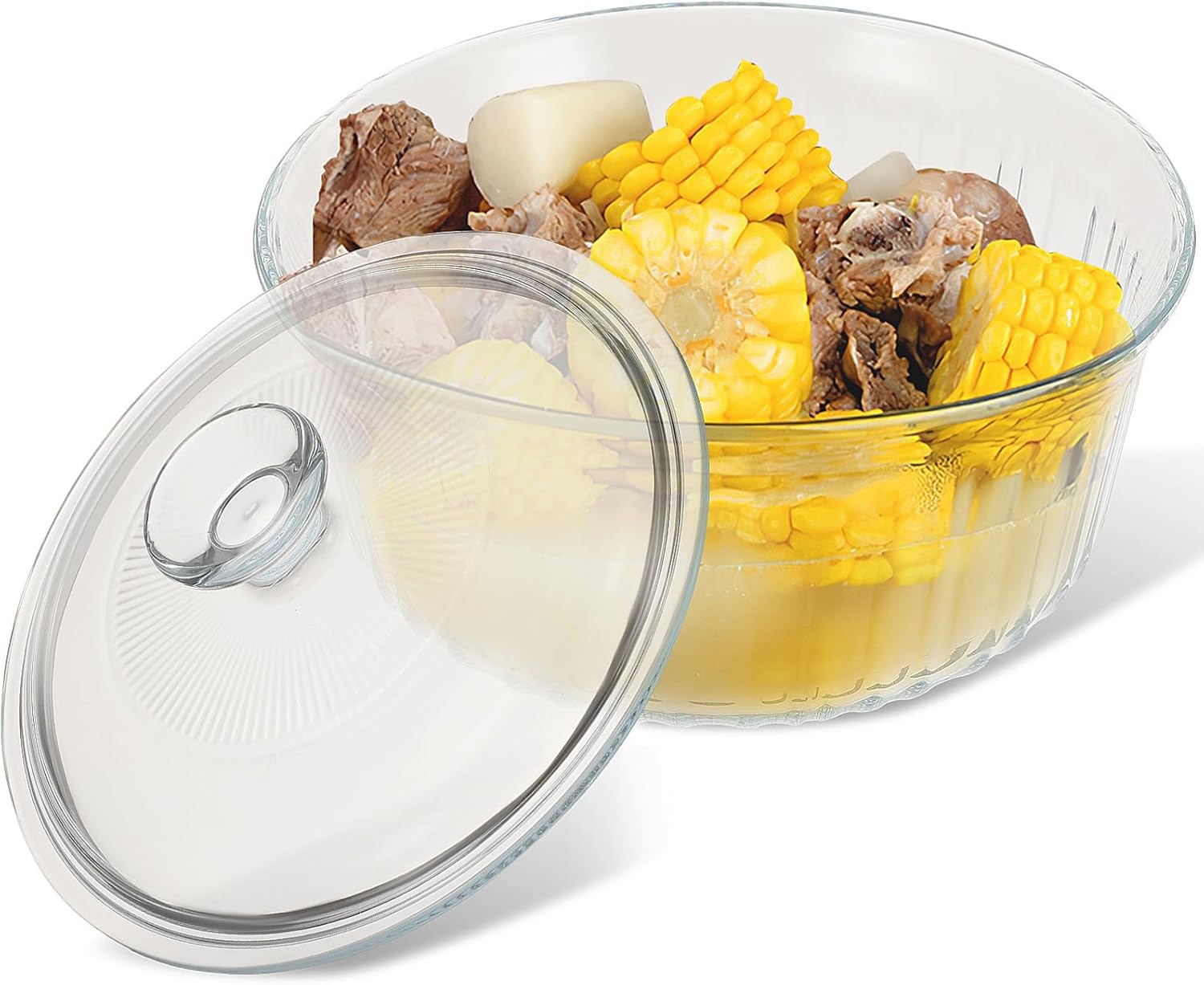 Luxshiny Casserole Dishes Oven Safe Glass Replacement Set with Lid Small Casserole Dish 1.6l Sealing Lid for Cooking