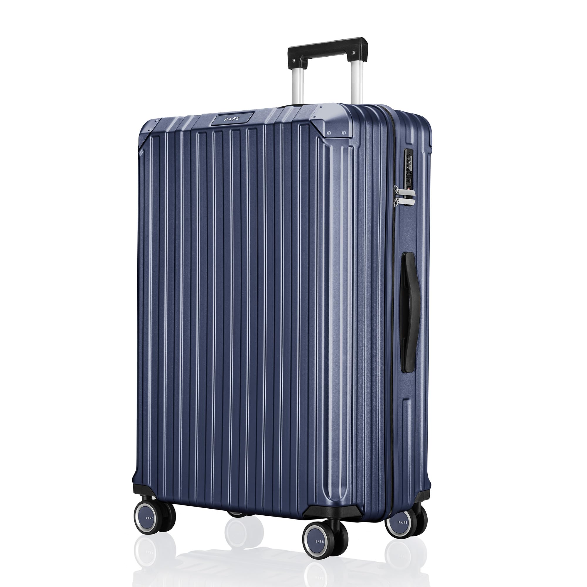 Victus Pro Large Size Dark Blue Hard Trolley Bag Polycarbonate Antiscratch Travel Suitcase with Reinforced Corners, 8 Silent Wheels and a Sturdy TSA Lock - Luggage for Men & Women-image-6