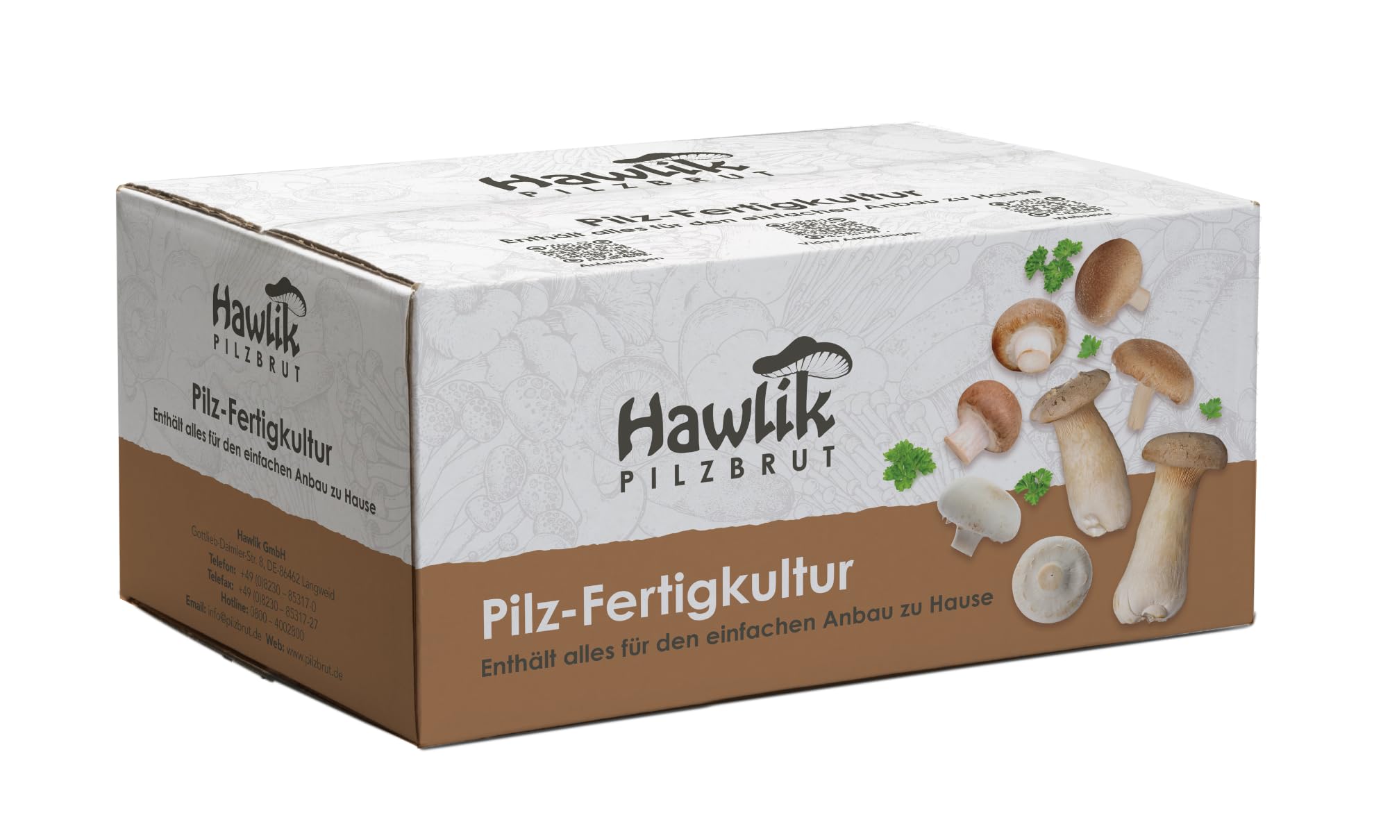 Hawlik Pilzbrut - Kit de culture de champignons BIO Shiitake - 2,5 kg de substrat de champignons prêt à l'emploi avec mycélium - Kit de culture de champignons Shiitake - Kit complet pour la culture à