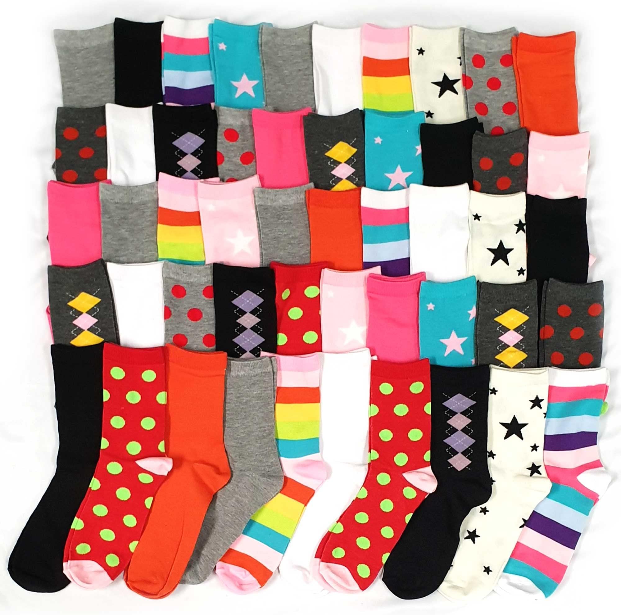 TeeHee SocksVarious Sample Socks Value Pack Bulk Socks Wholesale Lot for Women Men Children