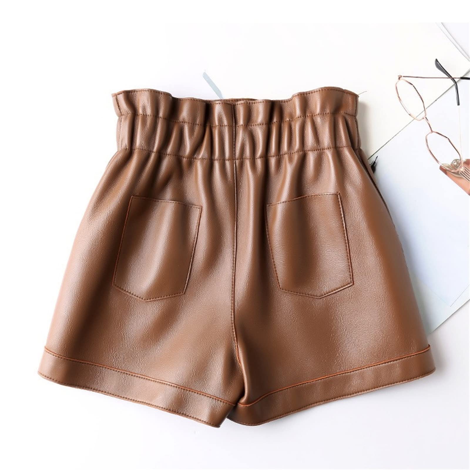 Braune leder shorts Clearance