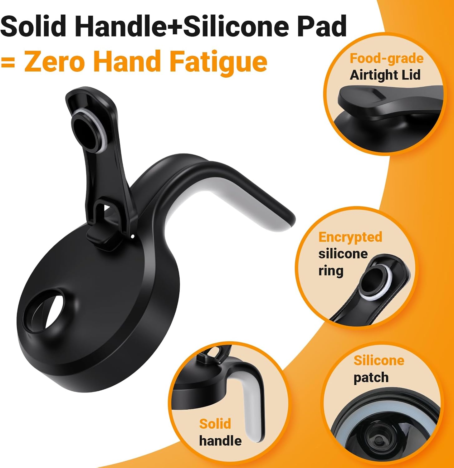 Sursip 64 oz Glass Pitcher with Pour Spout Lid, 2 Quart Mason Jar Pitcher for Fridge Airtight & Leakproof - Wide Mouth Non-Slip Water Pitcher for Cold Brew Coffee, Juice,Lemonade - Pink - Image 5