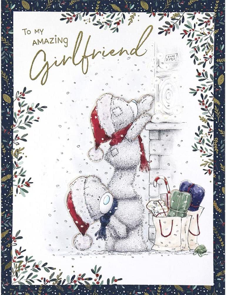 Me To You Bear Amazing Girlfriend Boxed Christmas Card, Colorful, 9 x 12 in