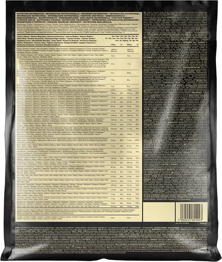 Image of Optimum Nutrition Serious Mass Weight Gainer Protein Powder, Vitamin C and Zinc for Immune Support, Vanilla, 12 Pound (Packaging May Vary) (Pack of 2)