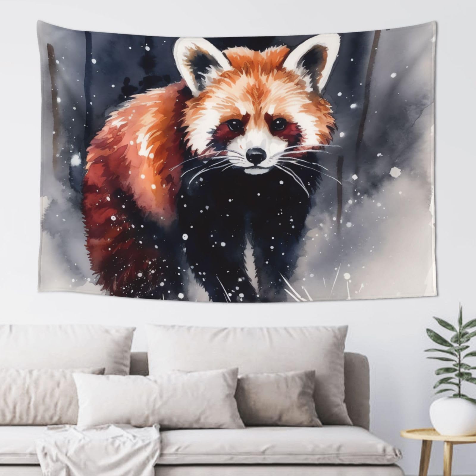 QLDETUPWLX Tapestry 152x102 cm Wall Hanging for Living Room Pictures of Red Pandas Tapestries Home Decor Soft Aesthetic Tapestries Hanging Decor Blanket Wall Tapestry for Bedroom Dorm Indoor Outdoor