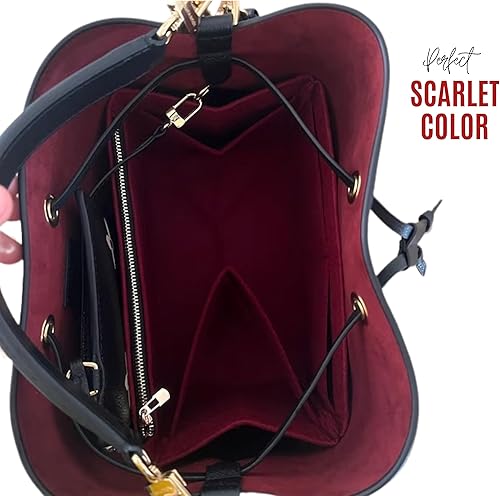 Miniatura 4 de Purse Organizer for Lv Neonoe MM Bag Organizer, Noe Bag Organizer, Petit Noe Insert Organizer, Handmade Snug Sturdy 2mm Felt with Gold Zipper (For