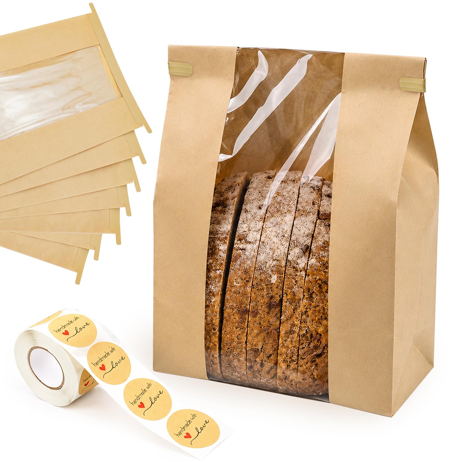 NOONEAST 100 Pack Paper Sourdough Bags