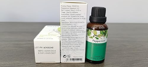 Miniatura 8 de Aceite Esencial de Menta, 1.01 Fl.Oz (30 ML) PHATOIL Aceites Esenciales Puros Individuales para Aromaterapia Difusores, Humidificadores, Ideal para