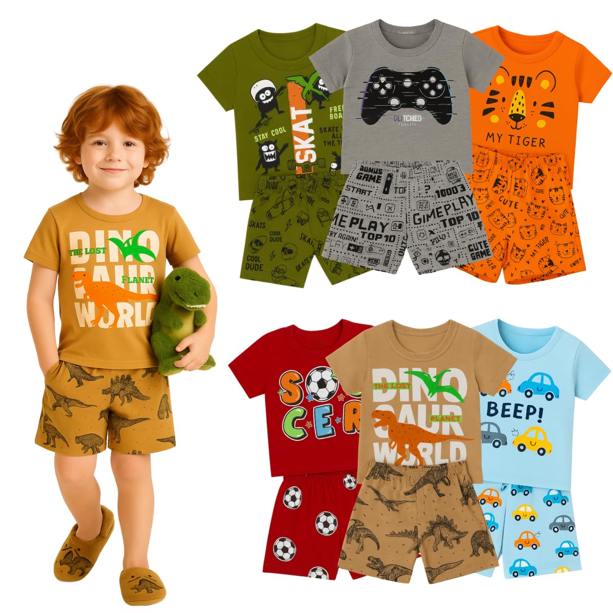 Kit 6 Peças Pijama Infantil Menino Verão Para Dormir 3 Blusas + 3 Shorts 100% Algodão Leve E Confortável Carters em promoção! Veja a oferta e mais achadinhos de Pijamas & Fantasias Infantis 2 Hoje é o melhor dia para comprar Kit 6 Peças Pijama Infantil Menino Verão Para Dormir 3 Blusas + 3 Shorts 100% Algodão Leve E Confortável Carters com aquele preço maroto! Promoção! Aproveite a oferta! 2