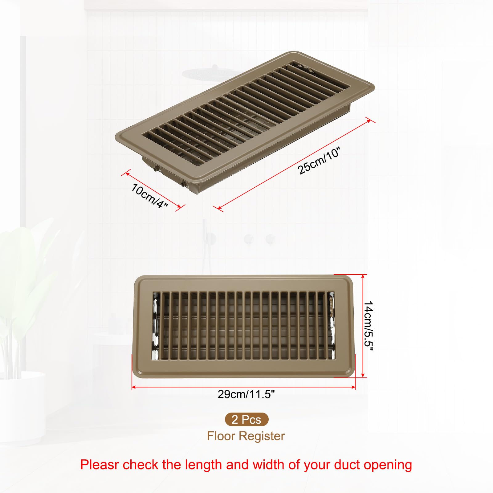 PATIKIL 10 x 4 Inch Floor Register - Image 2