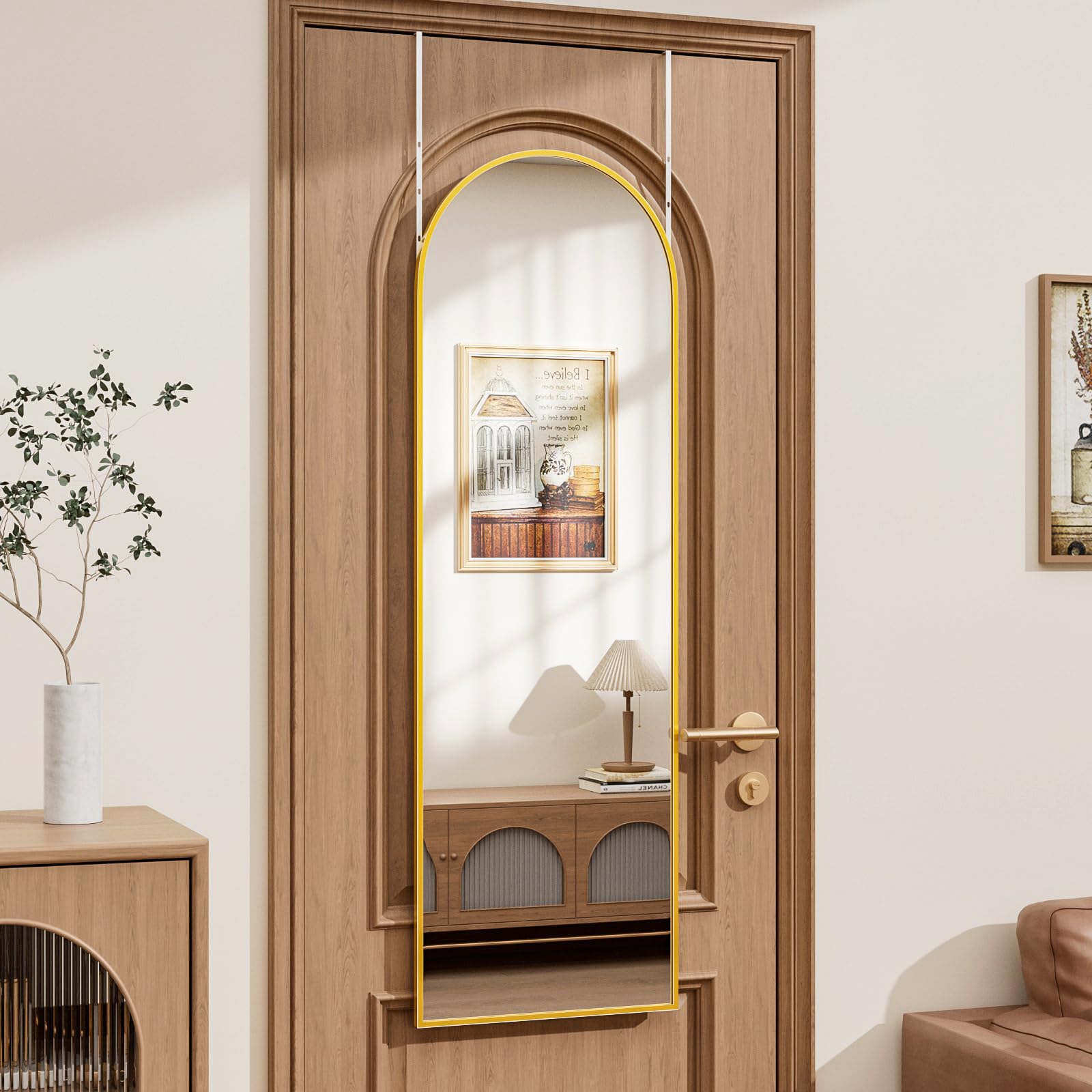 Rowjut Full Length Door Mirror, Wall Mounted Wall Mirrors, 50