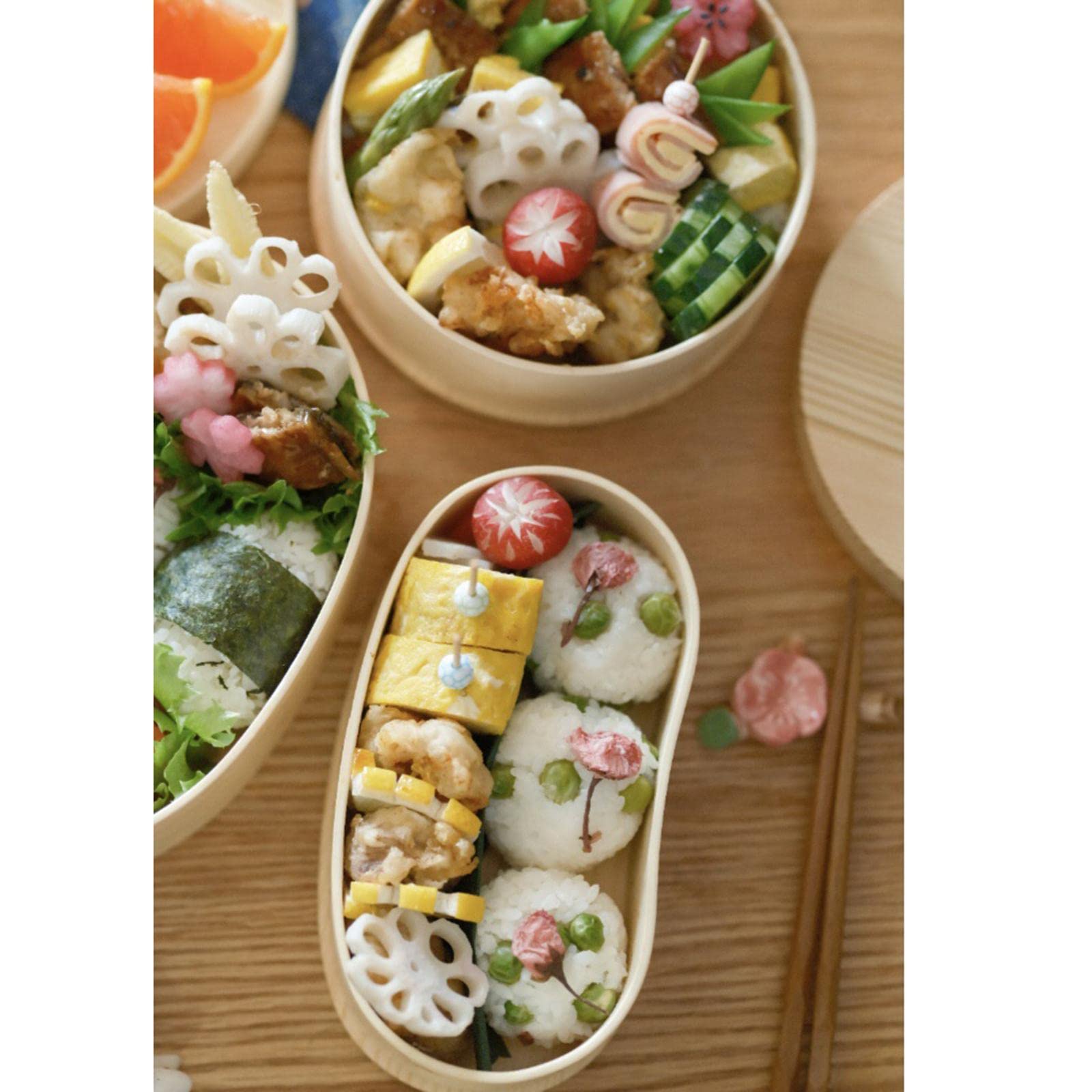 MERIGLARE Lot de 2 Boîtes à Lunch Japonaises à avec Couvercles, Portables pour Le Camping