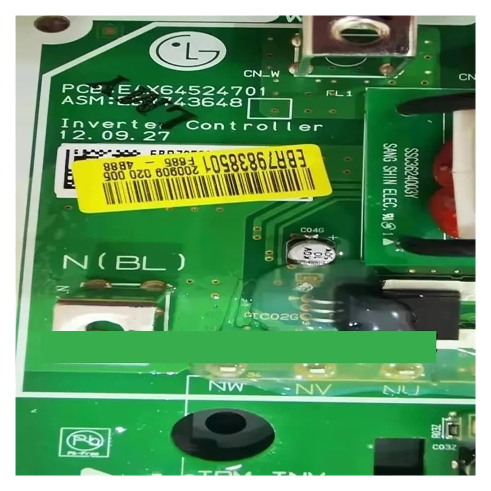 Xqscvqwfa Compatible for LG Central Air Conditioning EBR79838501 Main Inverter Board EBR798385 Control Board EAX64524701 Circuit Board EBR79838401(EBR79838401)