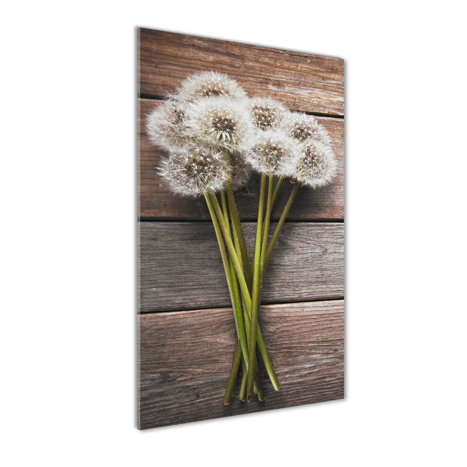 Tableau cuisine en verre lavable fleurs marron 60x120 cm anti-taches