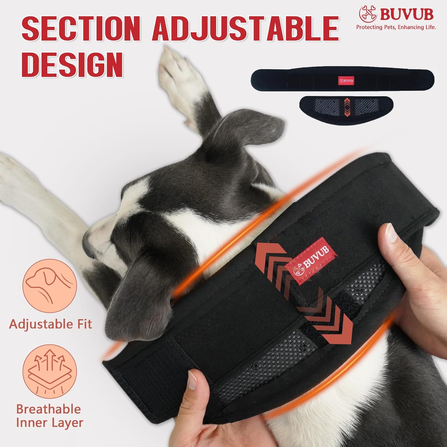 Adjustable Dog Neck Brace for Neck Pain & Injury Relief - Soft & Comfortable Support Collar for Dogs for Recovery After Surgery or Injury(Small)