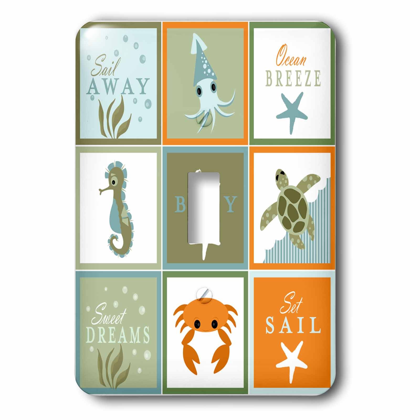 Interrupteur à bascule Ocean Baby Patchwork pour remplacer une plaque murale abîmée - 2